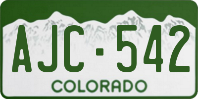 CO license plate AJC542