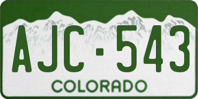 CO license plate AJC543