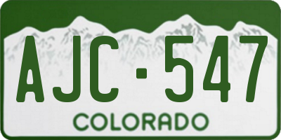 CO license plate AJC547