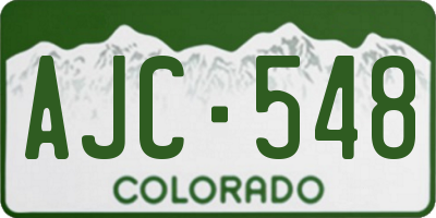 CO license plate AJC548