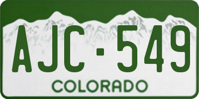 CO license plate AJC549