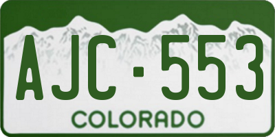 CO license plate AJC553