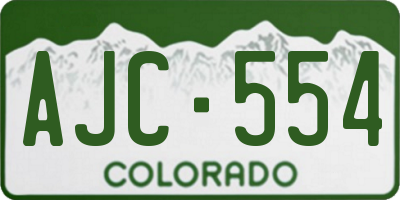 CO license plate AJC554