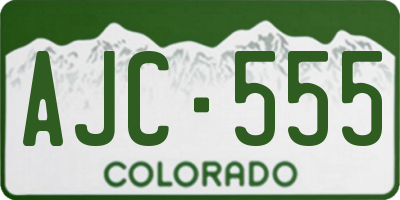 CO license plate AJC555
