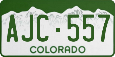 CO license plate AJC557