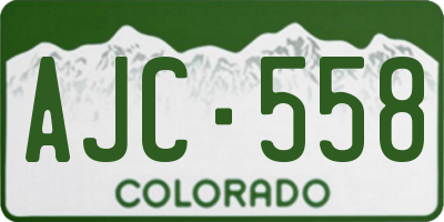 CO license plate AJC558