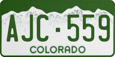 CO license plate AJC559