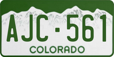 CO license plate AJC561
