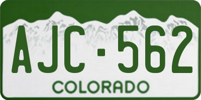 CO license plate AJC562