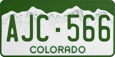 CO license plate AJC566