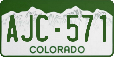 CO license plate AJC571
