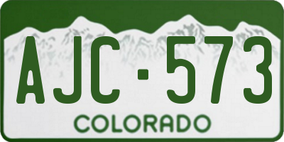 CO license plate AJC573