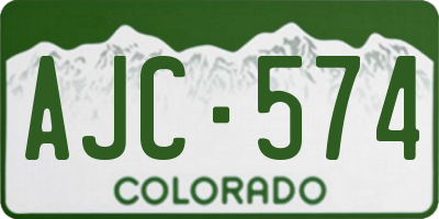 CO license plate AJC574