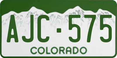 CO license plate AJC575