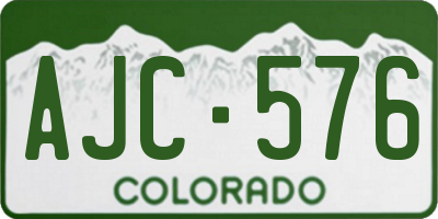 CO license plate AJC576