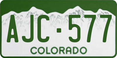 CO license plate AJC577