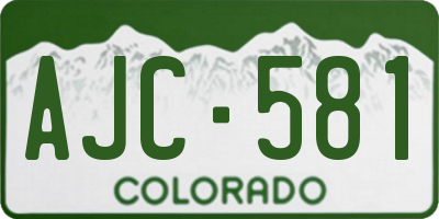 CO license plate AJC581