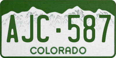 CO license plate AJC587