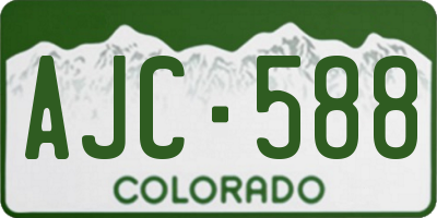 CO license plate AJC588