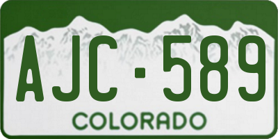 CO license plate AJC589