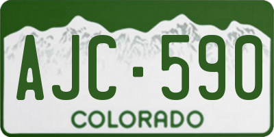 CO license plate AJC590