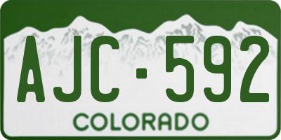 CO license plate AJC592