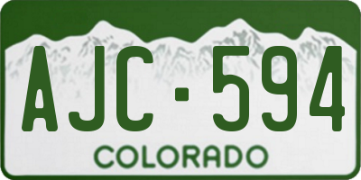 CO license plate AJC594