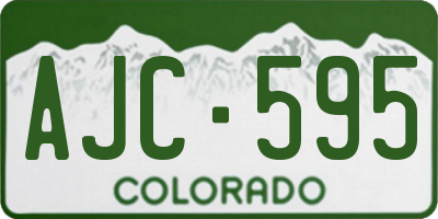 CO license plate AJC595
