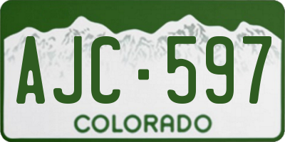 CO license plate AJC597