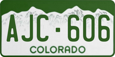 CO license plate AJC606
