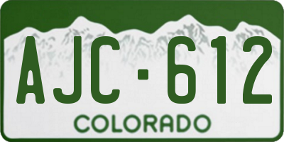 CO license plate AJC612