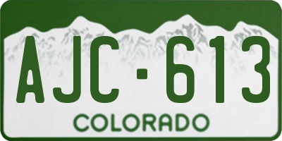CO license plate AJC613