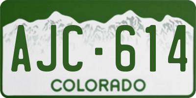 CO license plate AJC614