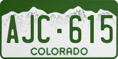 CO license plate AJC615