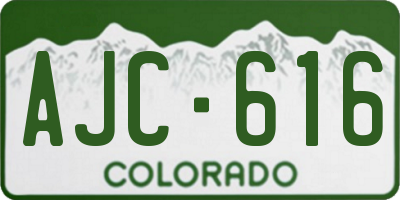 CO license plate AJC616