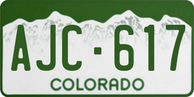 CO license plate AJC617