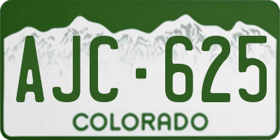 CO license plate AJC625