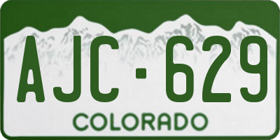 CO license plate AJC629