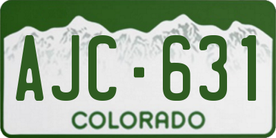 CO license plate AJC631