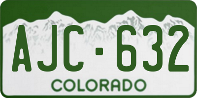 CO license plate AJC632