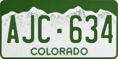 CO license plate AJC634