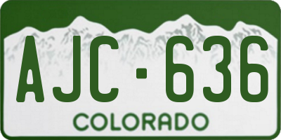 CO license plate AJC636