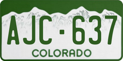 CO license plate AJC637