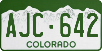 CO license plate AJC642