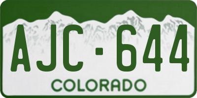 CO license plate AJC644