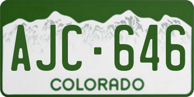 CO license plate AJC646