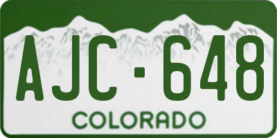 CO license plate AJC648