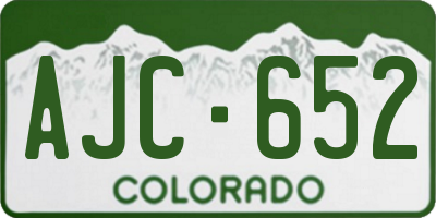 CO license plate AJC652