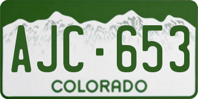 CO license plate AJC653