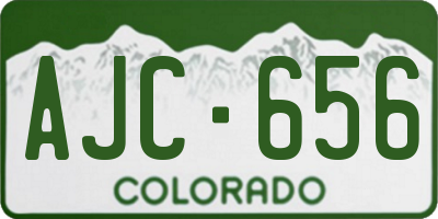 CO license plate AJC656